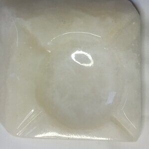 Natural White Marble Stone Hand Carved Craft Ashtray Cigarettes Cigar NEW 990g